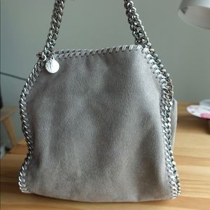 Falabella mini faux brushed-leather shoulder bag